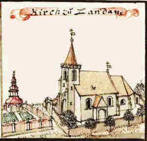 Kirch zu Landau - Koci, widok oglny